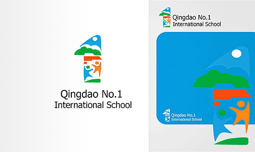青岛学校VI设计_青岛第一国际学校标志设计和校园文化设计